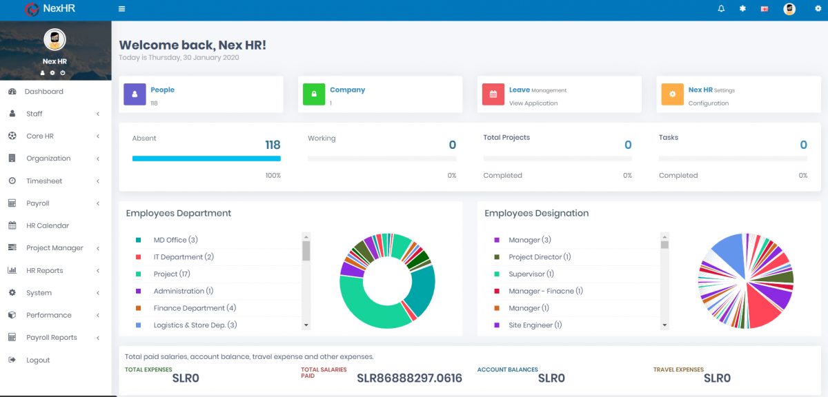 NEXHR – HUMAN RESOURCE SYSTEM